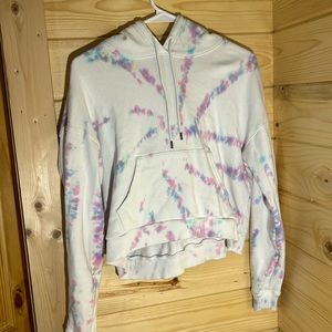 Tie die cropped sweatshirt
